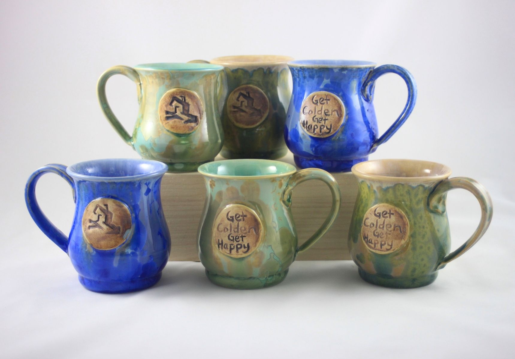 Handmade Custom Crystalline Glazed Mugs By Arryn Vogan Pottery 