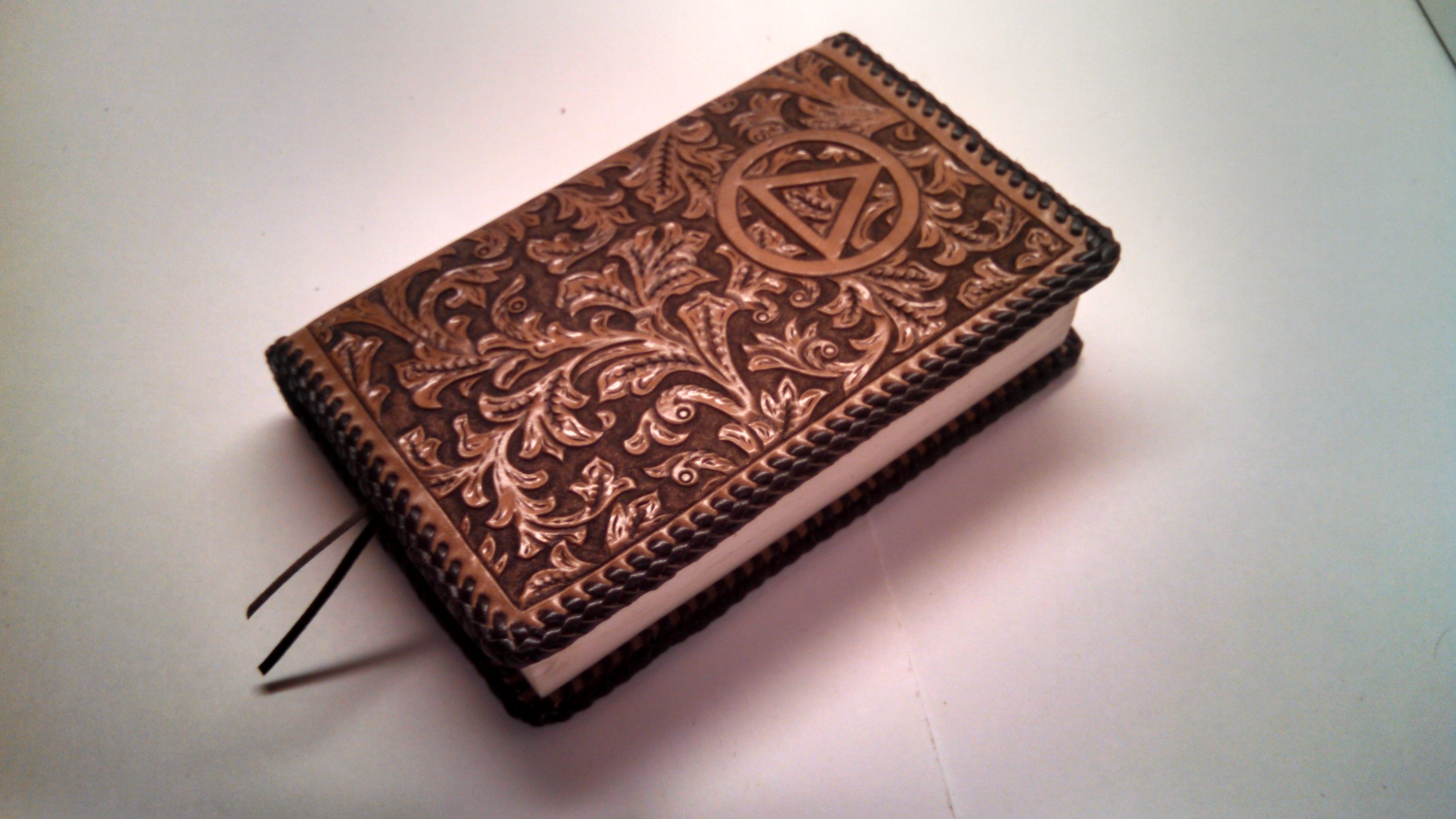 Custom Made Leather Alcoholics Anonymous Big Book Cover With Serenity  Prayer by RAllanK Leathercraft | CustomMade.com