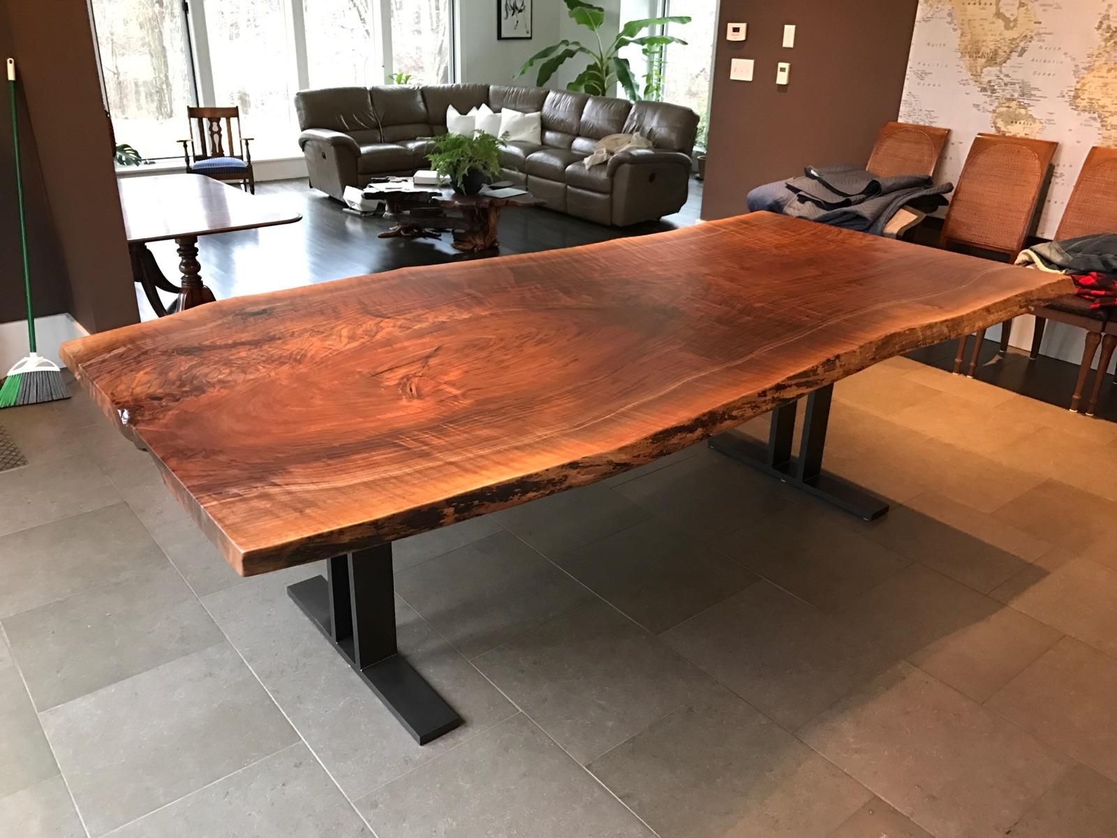 Buy Hand Crafted Black Walnut Table, made to order from Woodrich