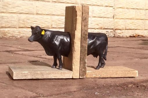 Custom Made Reclaimed Wood Farm Animal Bookends - Free Shipping!