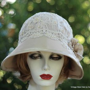 Hand Made Vintage 1900s Edwardian Victorian Hat Wide Brim Velvet Lace ...