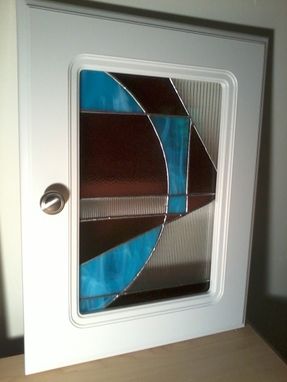 Custom Made Repurposed Stained Glass Cabinet Doors
