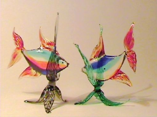 Custom Made Handblown Glass Beta Fish