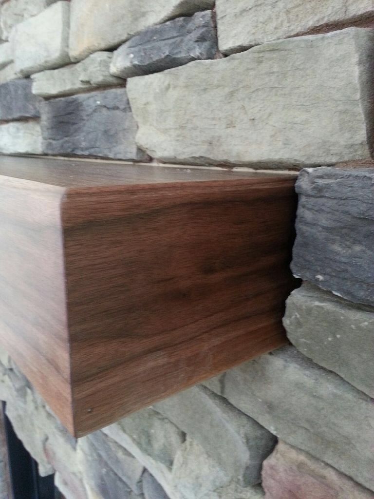 Hand Made Walnut Mantel by Custom Woodgrains