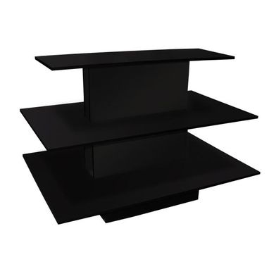 Custom Made Jet Black Three Tier Retail Display Table