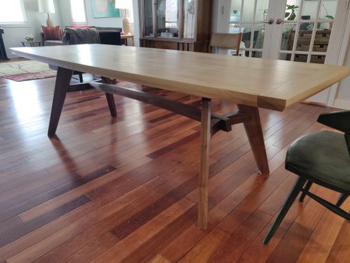 Custom Made The Architect Midcentury Modern Ash And Walnut Dinning Table