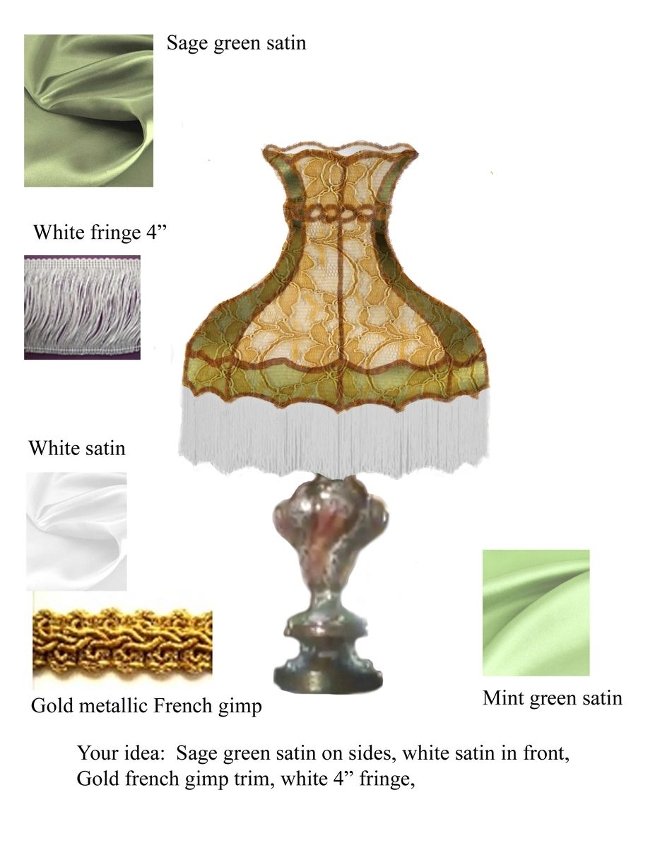 Handmade Custom Lamp Shade For A Capodimonte Vintage Lamp by Suzanne