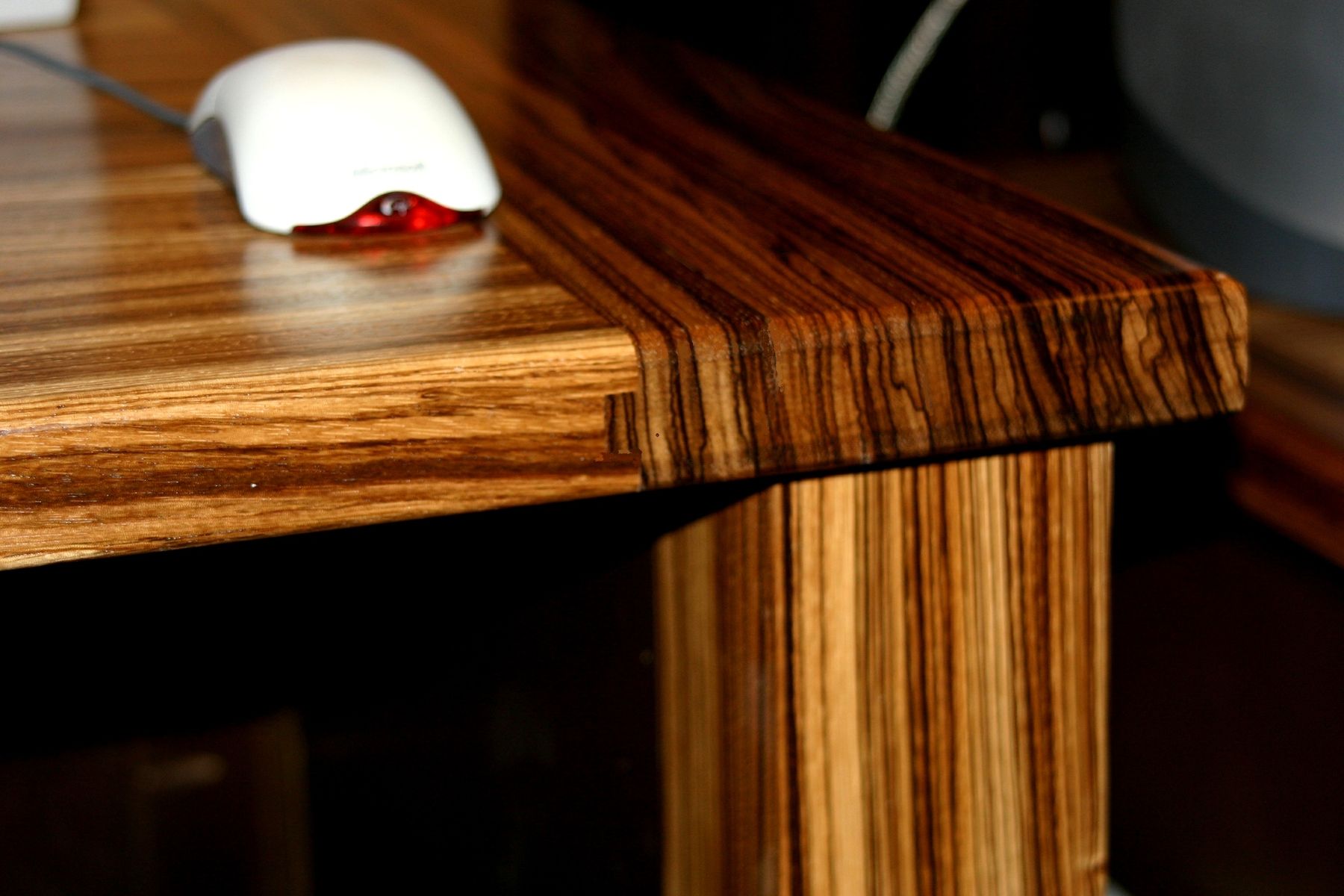 Hand Made Zebrawood Desk With Printer Stand By Ina Wood Designs Hand Made Zebrawood Desk With Printer Stand By Ina Wood Designs Custommade Com