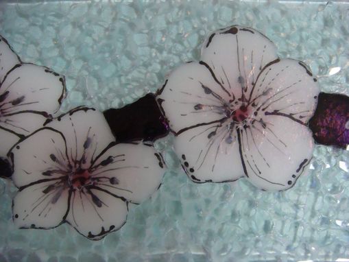Custom Made Cherry Blossom - Glass Fused Channel Plate