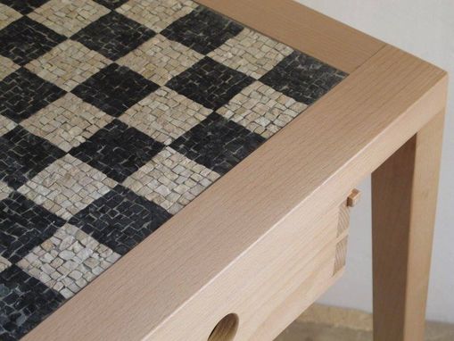 Custom Made Italian Mosaic Chess Board Table