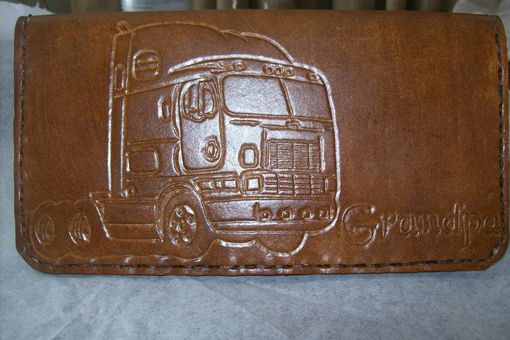 Custom Made Custom Leather Check Book Cover