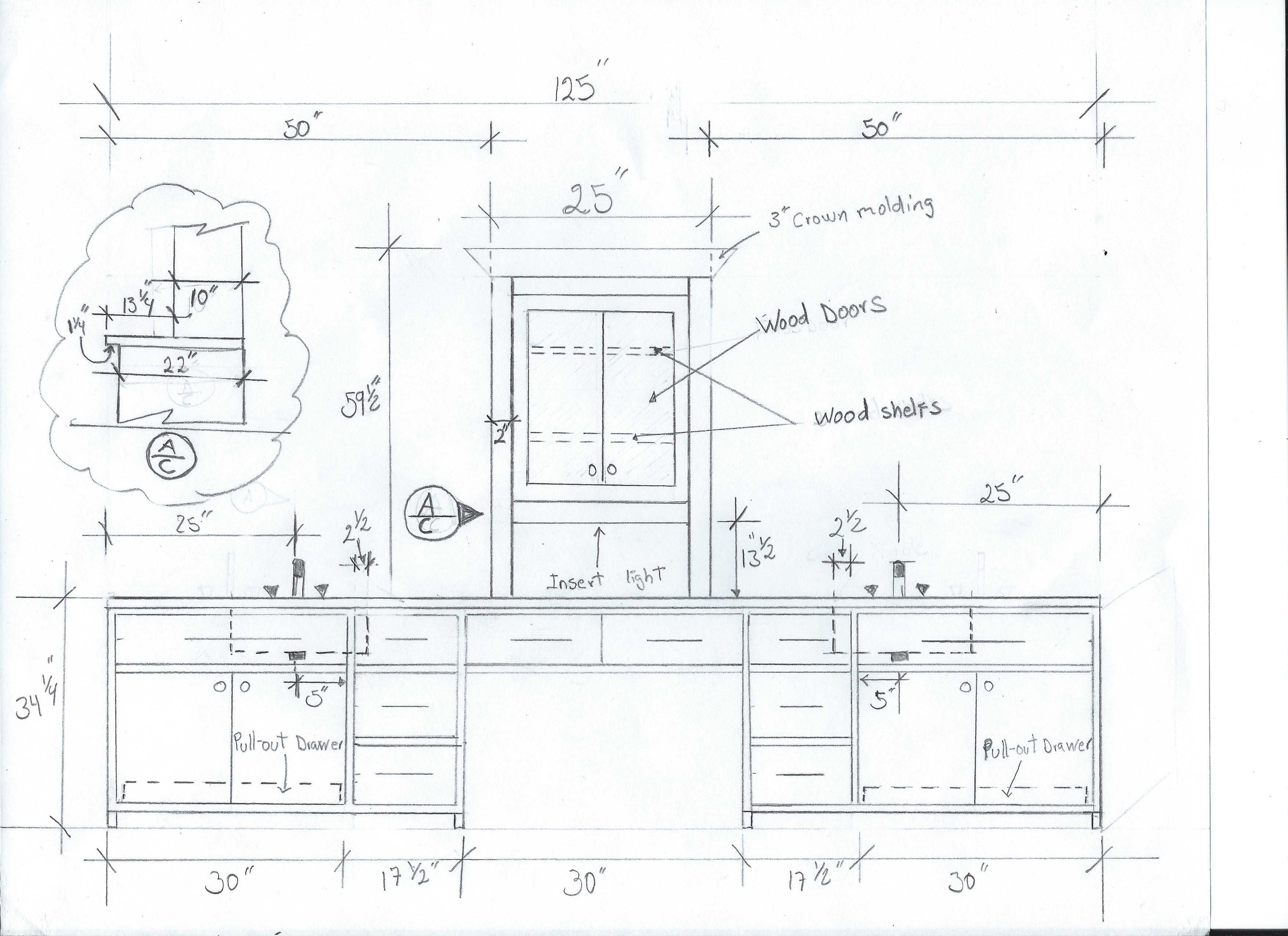 Hand Made Custom Build Bathroom Vanity by Jungle Woodwork LLC