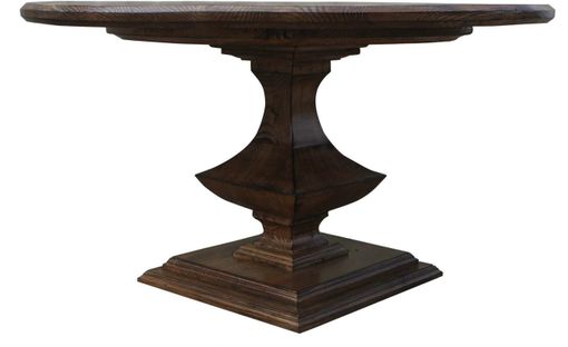 Custom Made Algonquin Round Trestle Dining Table