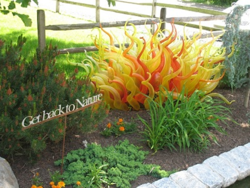Custom Made 'Outdoor Glass Garden Sculptures' | Glass Art - Internally Lit