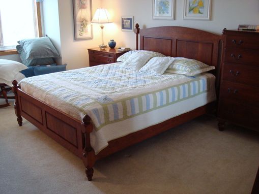 Custom Made Cherry Four Post Spindle Bed