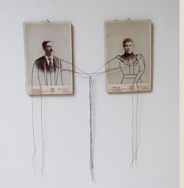 Custom Made Embroidered Cabinet Card Photographs- Forgotten Series