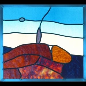 Custom Made Mountain Top Stained Glass Window