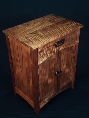 Custom Made Custom Designed Arts And Crafts Black Walnut Cabinet