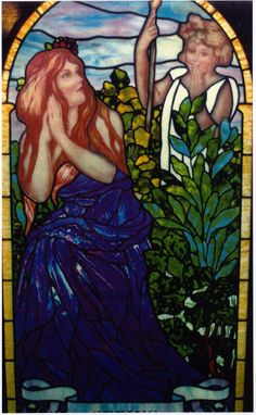 Custom Made "Seeing" Stained Glass Panel