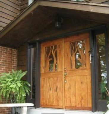 Custom Made Carved Walnut Front Doors, Dumfries, Va