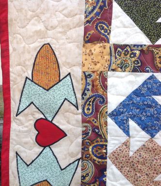 Custom Made "The Tamale Quilt" Vibrant Patchwork Design With Applique Work Inspired By The Book