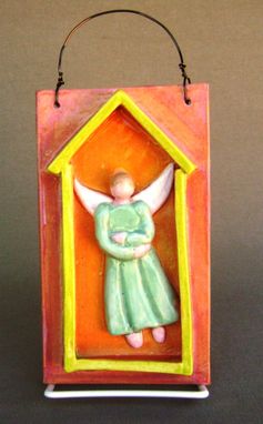 Custom Made Angel In House Ceramic Wall Plaque