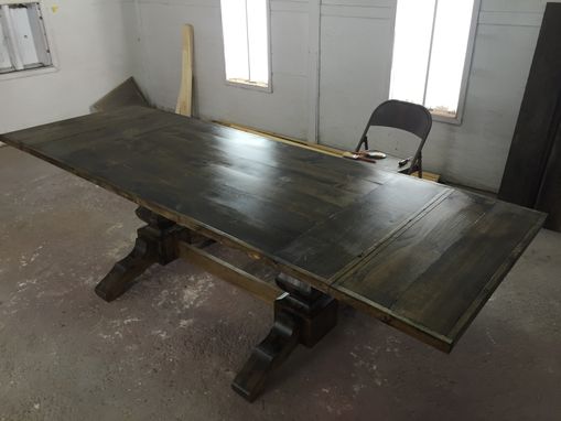 Custom Made Dark Walnut Pedestal Table