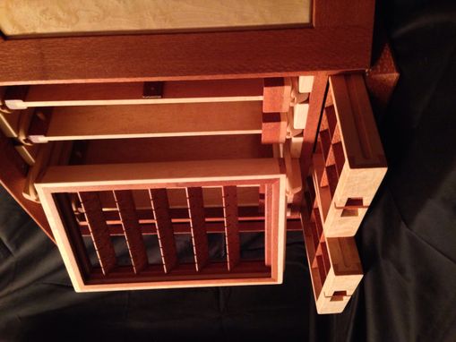 Custom Made Birdseye Maple And Leopard Wood Jewelry Box For Necklaces