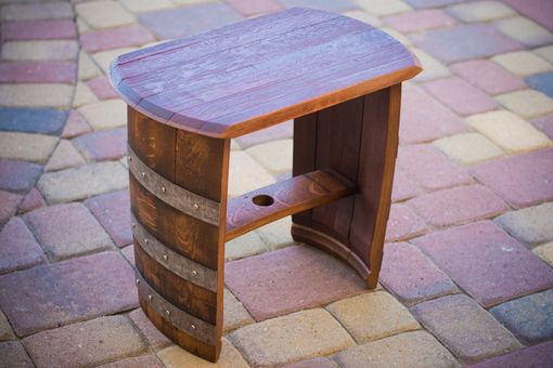 Custom Made Wine Barrel End Table, Stool, Bench