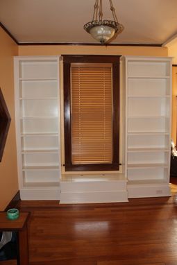 Custom Made Bookcase With Window Seat