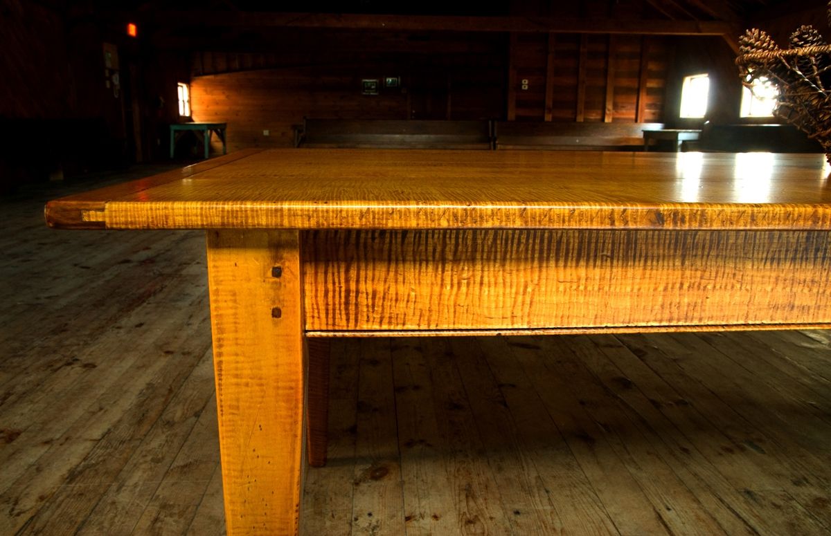 tiger maple dining room table