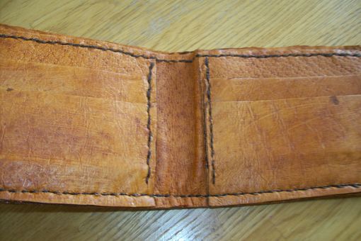 Custom Made Custom Leather Basic Wallet With Flowing Dragon Design