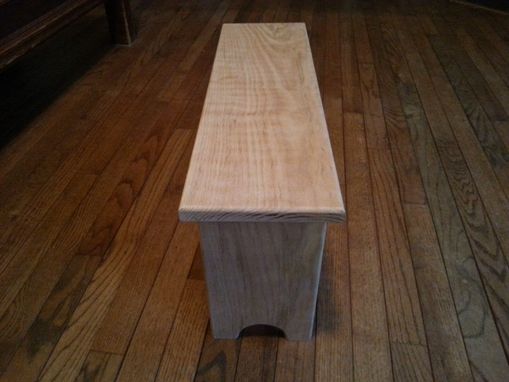 Custom Made Red Oak Decorative Bench
