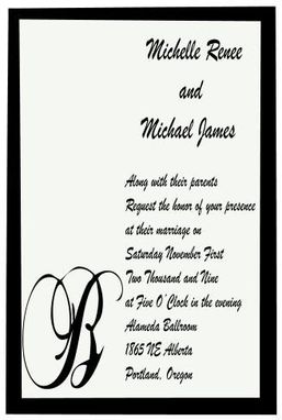 Custom Made Modern Graphic Wedding Invitation