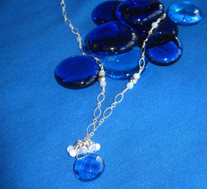 Custom Made Royal Blue And Silver Necklace