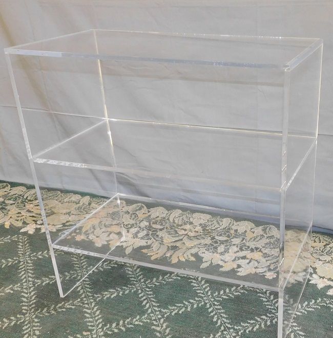 Buy Hand Made Acrylic Bookcase T.V. Stand Hand Crafted, Custom Size Never A Problem, made to