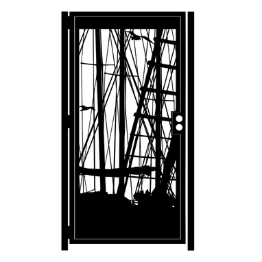 Custom Made Artistic Steel Gate - Marina Metal Panel - Decorative Steel Garden Gate - Custom Gate