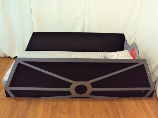 Custom Made Tie Starfighter Twin Kids Bed Frame - Handcrafted - Space Themed Children's Bedroom Furniture