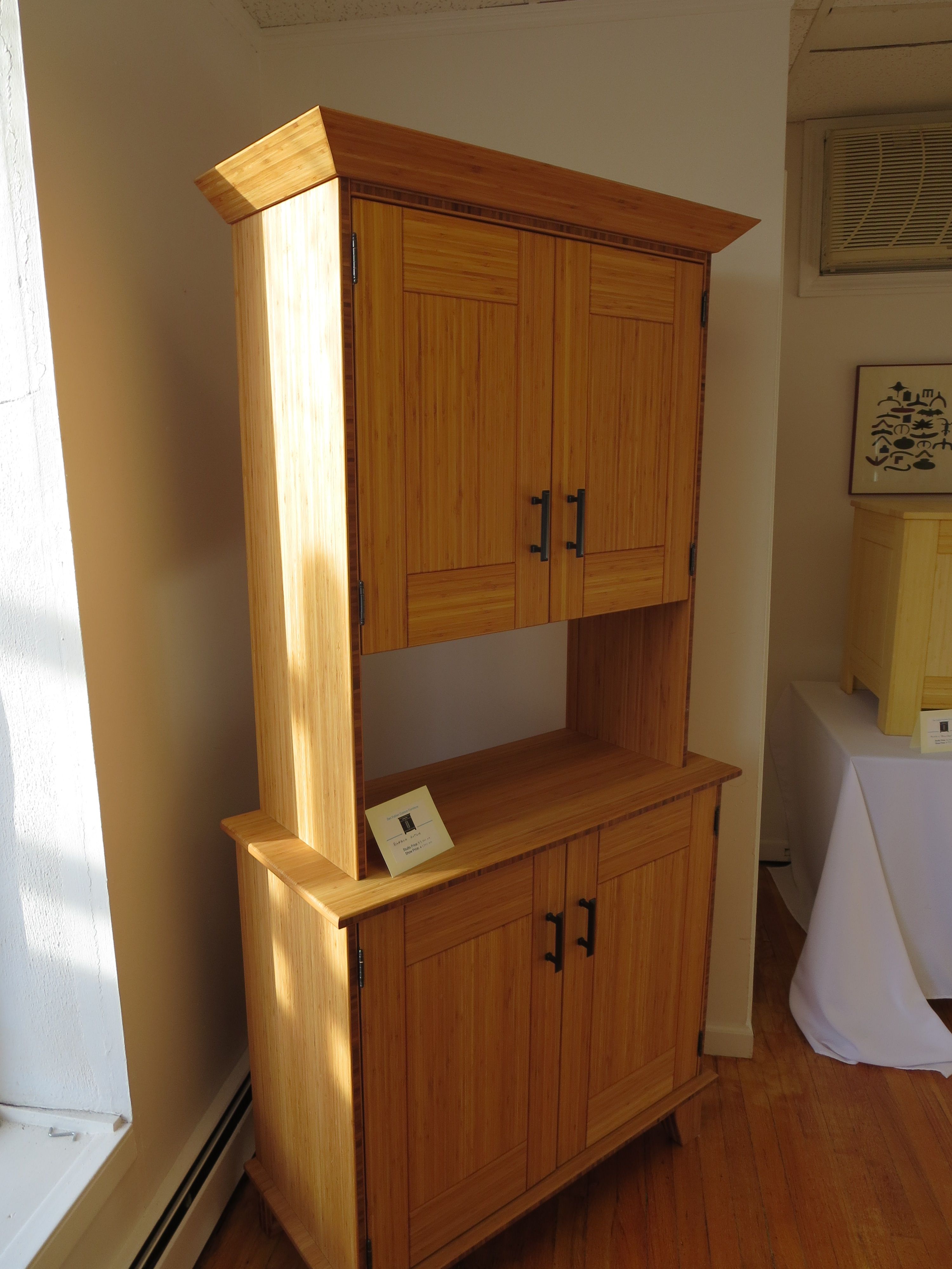 Buy Handmade Bamboo Hutch, made to order from Dan Fabian Custom Furniture