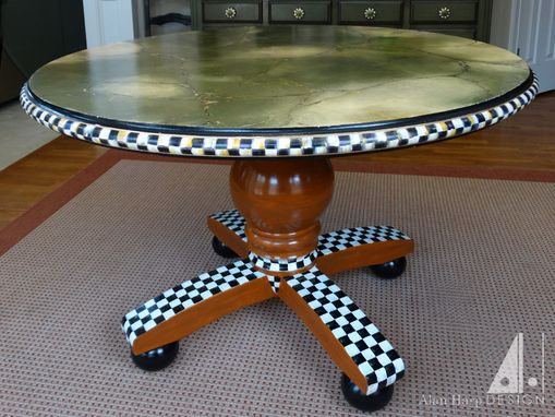 Custom Made Hand Painted Table Base