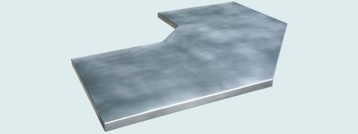 Custom Made Zinc Countertop With Gullwing Shape