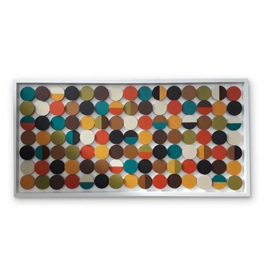 Custom Made Geometric Wall Art, Abstract Circles Mid-Century Modern