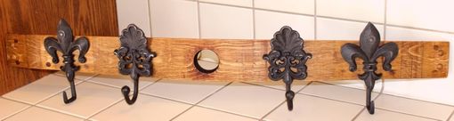 Custom Made Wine Stave Coat Rack - Wrought Iron