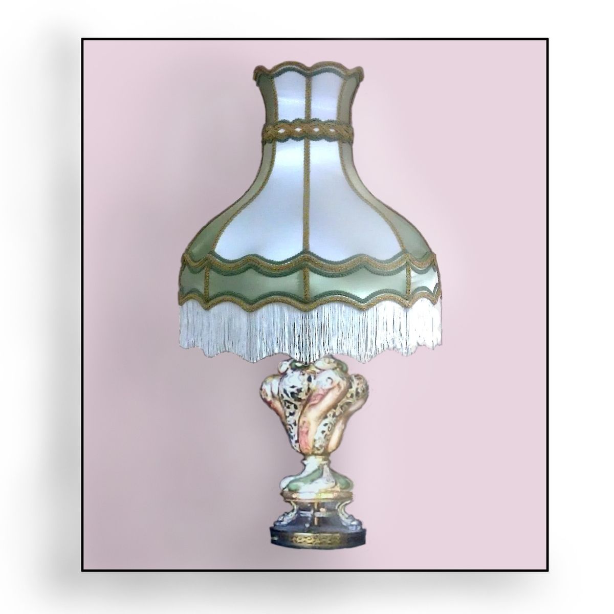 Hand Crafted Custom Lamp Shade For A Capodimonte Vintage Lamp By Suzanne Michelle Illuminations Shadez Of Michelle Custommade Com,Baking Soda In Shoes