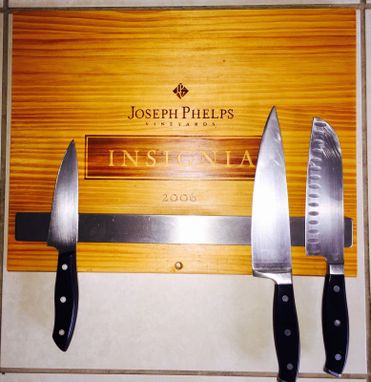 Custom Made Knife Magnitic Holder Insignia Wine Panel Handmade