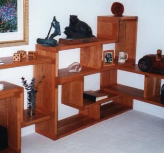Custom Made Designer Display Shelves Cherry Lumber