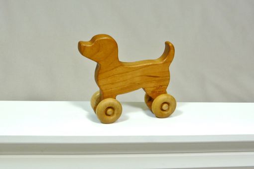 Custom Made Wooden Toy Dog - Customized With Name