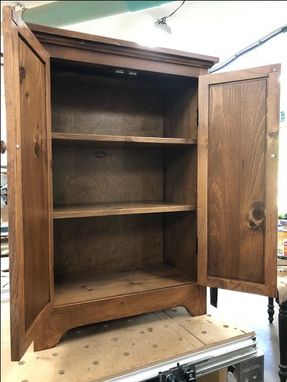 Custom Made Pine Bookcase With Doors 12"Deep(Inside)24"W X 24"H