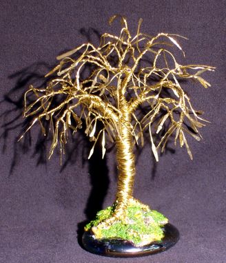 Custom Made Bonsai With Leaves - Mini Wire Tree Sculpture
