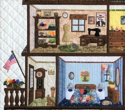 Custom Made Home Sweet Home Art Quilt